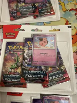 Lot Of 14 - Pokemon TCG Temporal Forces 3 Pack Blister (11 Cleffa, 3 Cyclizar) - Image 4