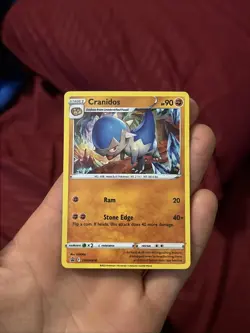 Pokemon TCG Cranidos SWSH274 SWSH Black Star Promos Holo NM W/ REAL SWIRL - Image 2