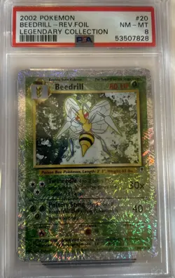 Beedrill Legendary Collection Reverse Foil #20 PSA 8 2002 Pokemon POP 170 NM-MT - Image 1