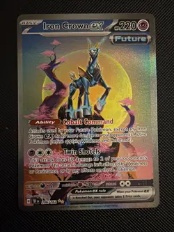 Pokemon TCG Iron Crown ex 206/162 Temporal Forces Special Illustration Rare NM - Image 1
