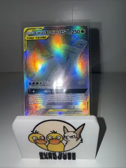 Latias & Latios GX 190 Team-Up Secret Rainbow Rare Sun & Moon Pokemon NM+ - Image 1