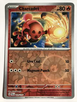 Pokemon TCG Paldea Evolved Charcadet Reverse Holofoil 039/193 NM - Image 1
