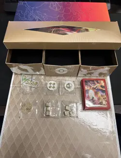 Pokemon Charizard UPC Ultra Premium Collection Empty Box, Accessories & Playmat - Image 1