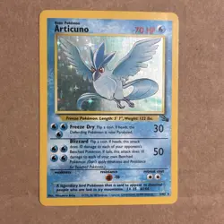 ARTICUNO 2/62 UNLIMITED FOSSIL POKEMON (VINTAGE - HOLO RARE, LP) - Image 1