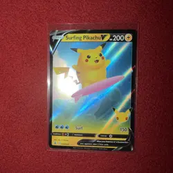 2021 Pokemon Celebrations #008/025 Surfing Pikachu V Mint - Image 1