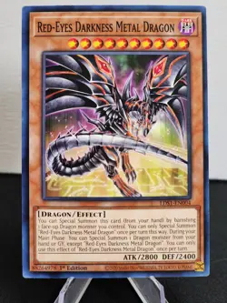 YUGIOH! 1-RED-EYES DARKNESS METAL DRAGON-COMMON-1ST EDITION-LDS1-EN004 - Image 1