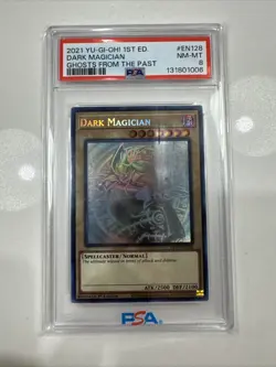2021 YU-GI-OH! GHOSTS FROM THE PAST 1ST EDITION #EN128 DARK MAGICIAN PSA 8 - Image 1