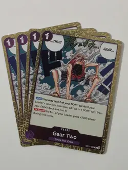 One Piece TCG - Gear Two OP11-080 A Fist of Divine Speed Foil x4 - Image 1