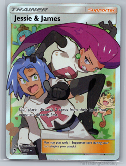 Pokemon TCG Jessie And James Full Art Trainer Card 68/68 Hidden Fates NM 002 - Image 1