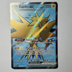 Pokemon Zapdos ex 192/165 Sv: Scarlet & Violet 151 Holo EX TCG Card - Image 1