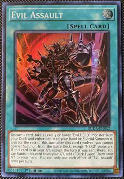 Evil Assault SUDA-EN052 Supreme Darkness 1st Edition - Yugioh Card - Image 1