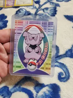 Topps Pokemon Johto Series 1 Sticker Chase Card GRANBULL 47 of 62 Glossy Rare - Image 1