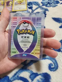Topps Pokemon Johto Series 1 Sticker Chase Card GRANBULL 47 of 62 Glossy Rare - Image 2