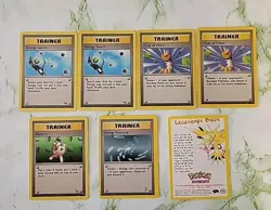 Pokemon Trainer Cards lot of 6, and 1 Pokemon Legendary Birds Card. - Image 2
