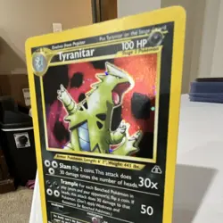 Pokemon Tyranitar Neo Discovery Holo Rare 12/75 100 HP English TCG Card - Image 2