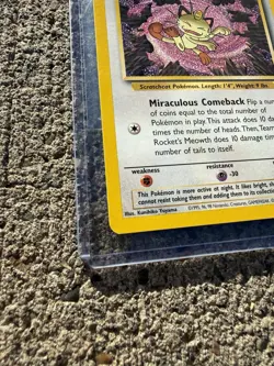 Pokemon Card - Team Rocket's Meowth #18 WoTC Black Star Promo - Image 2