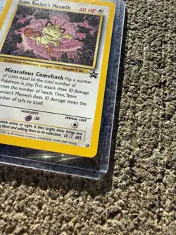 Pokemon Card - Team Rocket's Meowth #18 WoTC Black Star Promo - Image 3