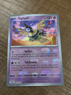 Sigilyph Master Ball 038/086 Pokemon Card White Flare Reverse Holo - Image 1
