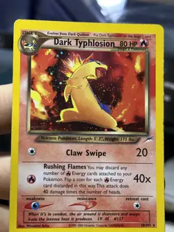 #5 Dark Typhlosion 10/105 2000 Neo Destiny 2000 Holo Rare WOTC Pokemon Card TCG - Image 5