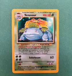 Pokemon TCG Venusaur Holo NM Rare Card 15/102. +Ivysaur/Bulbasaur - Image 2