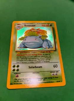 Pokemon TCG Venusaur Holo NM Rare Card 15/102. +Ivysaur/Bulbasaur - Image 3