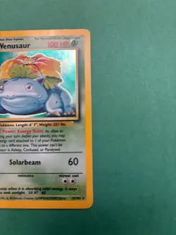 Pokemon TCG Venusaur Holo NM Rare Card 15/102. +Ivysaur/Bulbasaur - Image 4