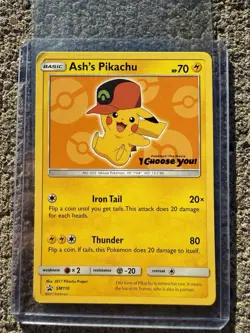 Ash's Pikachu SM110 Non-Holo Promo Pokemon the Movie Choose Your Card - Image 1