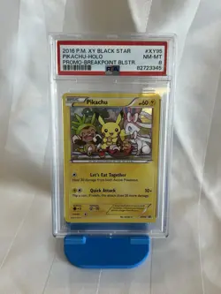 PSA 8 2016 XY Black Star Promo Pikachu Chespin Sylveon Holo Card #XY95 - Image 1