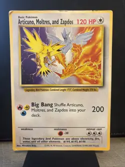 Pokemon Articuno, Moltres, and Zapdos Warner Bros Promo Jumbo Oversized Card - Image 1