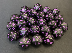 Magic: The Gathering MTG - Aetherdrift Spindown Dice - Lot of 24 - D20 BLACK - Image 1