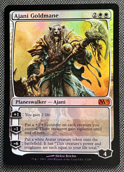 Ajani Goldmane - Foil Magic 2011 (M11) Magic mtg Moderate Play, English x1 - Image 1