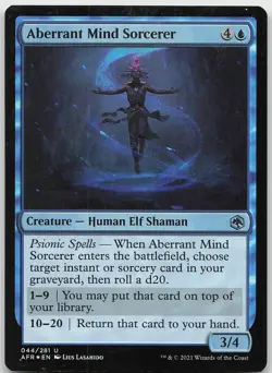 Aberrant Mind Sorcerer FOIL Uncommon Adventures in the Forgotten Realms LP MTG - Image 1
