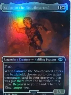 Samwise the Stouthearted Borderless 449 Foil Magic The Gathering - Image 1