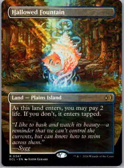 Hallowed Fountain (Borderless) (R) #347 Lorwyn Eclipsed MTG NM - Image 1