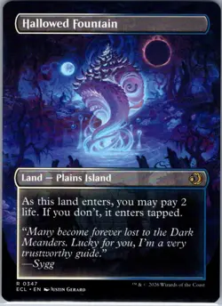 Hallowed Fountain (Borderless) (R) #347 Lorwyn Eclipsed MTG NM - Image 2