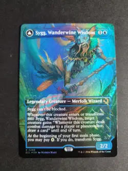 Sygg, Wanderwine Wisdom (Borderless Foil) Rare MTG Lorwyn Eclipsed - Image 1