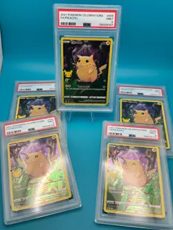 LOT OF 5 - Pikachu 005/025 Celebrations Holo MINT PSA 9 - Pokemon TCG - Image 1