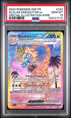PSA 10 Noadkoko d'Alola ex 242/191 - Pokemon EV8 : Etincelles Deferlantes - Fran - Image 1