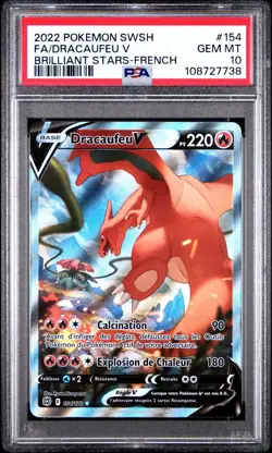 PSA 10 Dracaufeu V 154/172 - Pokemon EB9 : Stars Etincelantes - Francais - Image 1