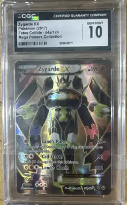 Pokemon Zygarde EX Mega Powers Coll. Full Alt Art #54a CGC 10 Gem Mint - Image 1