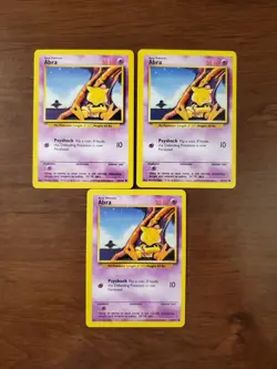 Abra - 1999 Pokemon Base Set - #43/102 - Lot - x3 - Image 1