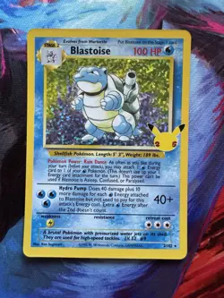 Pokemon TCG Blastoise Celebrations: Classic Collection Holofoil NM - Image 1