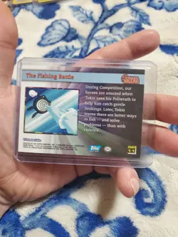 LP/NM RARE 2001 Topps POKEMON JOHTO LEAGUE THE FISHING BATTLE SCREEN SNAPS! - Image 2