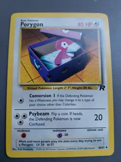 Porygon Uncommon Unlimited Team Rocket 48/82 HP Pokemon TCG - Image 1