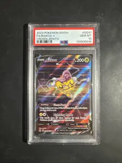 2023 Pokemon SWSH Raikou v GG41 Crown Zenith Full Art PSA 10 Gem Mint - Image 1