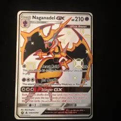 Pokemon Naganadel GX SV63/SV94 Sun & Moon Hidden Fates Shiny Vault Near Mint - Image 1