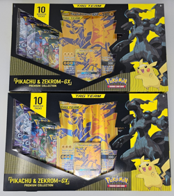 Lot of *THREE* Pokemon TCG Pikachu Zekrom Tag Team Premium Collection Box Sealed 820650809910 - Image 1