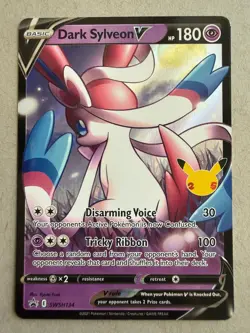 Pokemon 2021 Celebrations Dark Sylveon v SWSH134 Holo Rare 25th Anniversary - Image 1