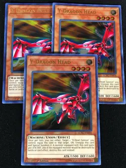 Yugioh Y-Dragon Head LCKC-EN005 1st ULTRA x3 (NM) - Image 1