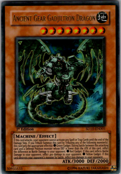 YuGiOh! - Ancient Gear Gadjiltron Dragon - Ultra Rare - SD10-EN001 - 1st Ed - LP - Image 1